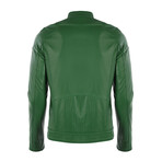 Racer Leather Jacket // Green (M)