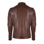 Racer Leather Jacket // Chestnut (L)