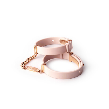 ID Cuffs // Pink Silicone + Rose Gold