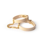 ID Cuffs // Beige Silicone + 18kt Gold Plated