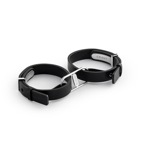 ICON Cuffs // Black Leather + Silver