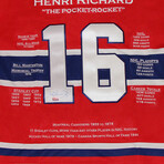 Henri Richard Career Jersey - Autographed - LTD ED 199 - Montreal Canadiens