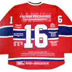 Henri Richard Career Jersey - Autographed - LTD ED 199 - Montreal Canadiens