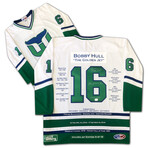 Bobby Hull Career Jersey Hartford Whalers White Ltd Ed 9/16