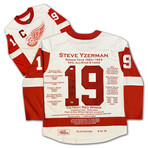 Steve Yzerman Career Jersey White Elite Edition of 19 - Autographed Detroit