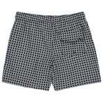 Corfu Swim Trunks w/ Compression Liner // Black + White (M)