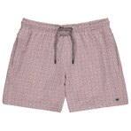 Coral Swim Trunks w/ Compression Liner // Pink + Gray + White (S)