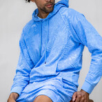 Howard Farm Floraal Towel Hoodie // Blue (XS)