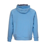 Hank Embossed Floral Hoodie // Blue (XS)