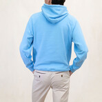 Hank Embossed Floral Hoodie // Blue (XS)