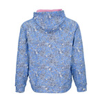 Hank Handcut Floral Hoodie // Blue (XS)