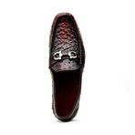 Ferrioni // Ostrich Bit Loafer // Black Cherry (US: 9.5)