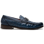 Ferrioni // Ostrich Bit Loafer // Navy (US: 8.5)