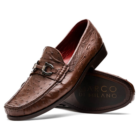 Ferrioni // Ostrich Bit Loafer // Kango Tabac (US: 8)