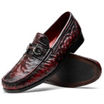 Ferrioni // Ostrich Bit Loafer // Black Cherry (US: 10)