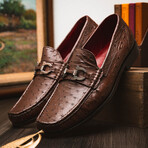 Ferrioni // Ostrich Bit Loafer // Kango Tabac (US: 11.5)