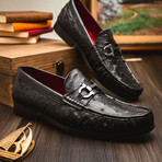 Ferrioni // Ostrich Bit Loafer  // Black (US: 8.5)