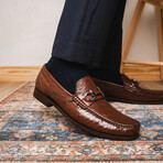 Ferrioni // Ostrich Bit Loafer // Kango Tabac (US: 8.5)