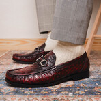 Ferrioni // Ostrich Bit Loafer // Black Cherry (US: 8)