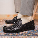 Ferrioni // Ostrich Bit Loafer  // Black (US: 8)