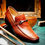 Fabro // Lizard Ring Loafers // Cognac (US: 10.5)