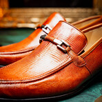 Fabro // Lizard Ring Loafers // Cognac (US: 9.5)