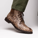 Renzo // Ostrich Boot // Stone Brown (US: 10)