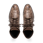 Renzo // Ostrich Boot // Stone Brown (US: 11.5)