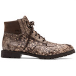 Renzo // Ostrich Leather Boots // Stone Brown (US: 10)