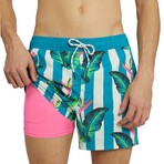 Gulf Stripe Sport Short // Turquoise (XS)