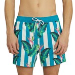 Gulf Stripe Sport Short // Turquoise (XS)