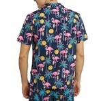 Hows Mai Tie Performance Cabana Shirt // Navy (XS)