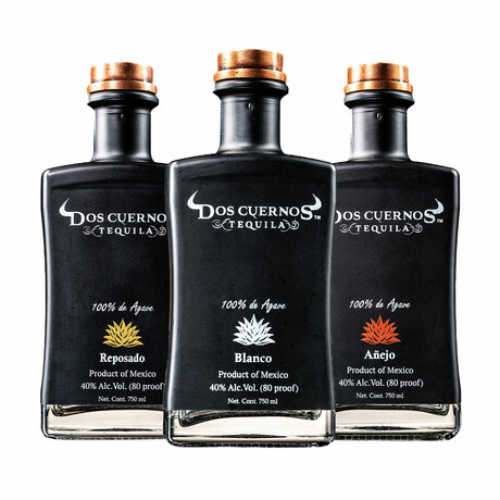 Dos Cuernos Tequila Set of 3