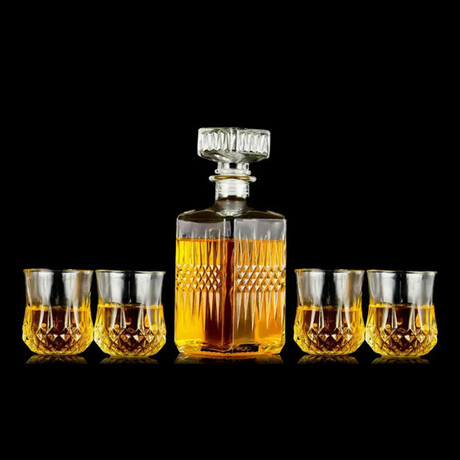 Whiskey Decanter Set // Square