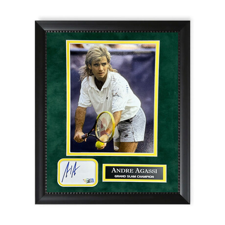 Andre Agassi // Autographed Cut Collage + Framed