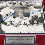 Ted Williams, Joe DiMaggio & Dom DiMaggio // Red Sox + Yankees // Autographed Photograph + Framed