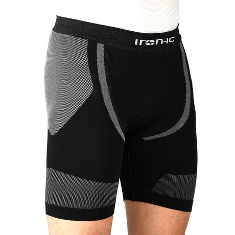 Iron-Ic // Boxer with Bike Pad // Black (S-M)