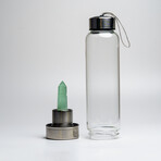 Genuine Green Fluorite Energy Crystal Water Bottle