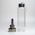 Genuine Amethyst Energy Crystal Water Bottle