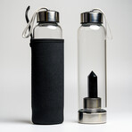 Genuine Obsidian Energy Crystal Water Bottle