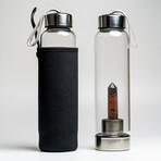 Genuine Mahogany Obsidian Energy Crystal Water Bottle