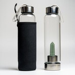 Genuine Green Aventurine Energy Crystal Water Bottle