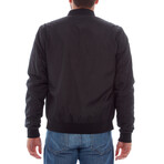 Lewis Sherpa Lined Bomber Jacket // Black (XL)