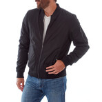 Lewis Sherpa Lined Bomber Jacket // Black (XL)