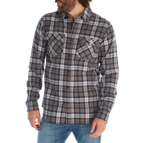 Ray Flannel Shirt // Navy (S)