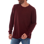 Saul Long Sleeve Tee // Burgundy (2XL)