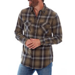 Dennis Flannel Shirt // Olive (L)