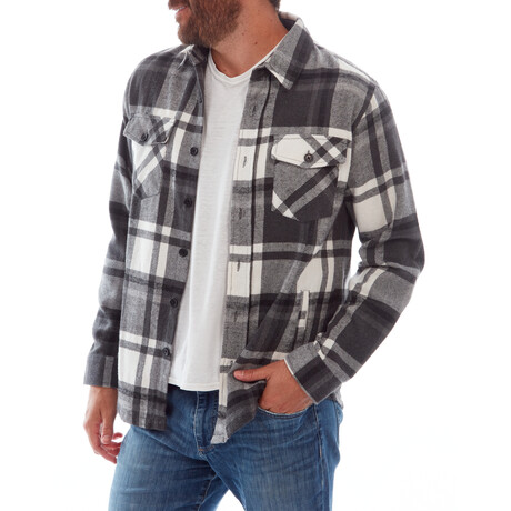 Stan Plaid Shacket // Charcoal (S)