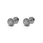 14K White Gold Diamond Stud Earrings II // New