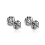 14K White Gold Diamond Stud Earrings II // New